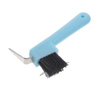 BCOATH Horse Hoof Cleaning Brush Comfortable Handle Reinforced Hoof Pick Practical Grooming Tool Removing Mud Debris Random Color