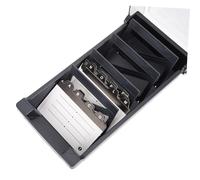 BCOATH Index Card Box Organizer with Lid for Desktop Cards Thick Material with Secure Closure for Business Photos Recipes Office and School Storage