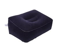 BCOATH Inflatable Foot Rest Mat Single Layer PVC Flocked Footstool for Airplane and Car Travel, Navy Blue Adjustable Height Foot Support for Long Flights and Desk Use