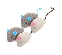 BCOATH Interactive Cat Toys 4pcs Catnip Mouse Toys Cartoon Shape for Indoor Cats