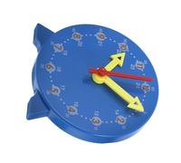 BCOATH Interactive Learning Clock for -hour Dual Format Clear Markings Educational Wall Clock Puzzle for Classroom and Home Early Math Teaching Aid in Blue