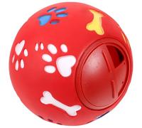BCOATH Interactive Treat Ball for Dogs and Cats, Plastic Food Dispensing with Sturdy Design for Playtime and Training, Red Chew Ball for Aggressive Chewers and Teething Pets