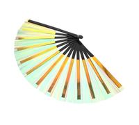 BCOATH Iridescent Chinese Style Folding Fan Portable Handheld PVC Performance Fan Small Decorative Hand for Weddings Parties and Photo Props