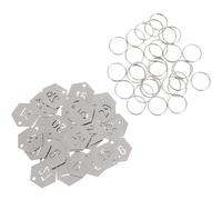 BCOATH Key Tags Portable Stainless Steel 30pcs Numbered Hexagonal with Rings for Organizing Keys Sturdy Metal and Clothing Racks for Gym Lockers and Dormitory Use