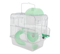 BCOATH Large Double-deck Hamster Castle Cage Wire Safe and Wear-resistant Pet Villa for Hamsters Mice Gerbils Interactive Small Animal Play and Rest House Transparent Green