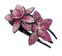 BCOATH Large Flower Duckbill Hair Clip for Women with Rhinestones, Abs Material, Stylish and Chic Design, Suitable for Thin Hair, Won't Fall off Easily, for Parties and Washing Face