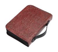 BCOATH Large Pu Leather Bible Tote Bag with Convenient Carry Handle and Premium Protection, Vintage Brown Bible Carrying Case with Unique Retro Print, for Religious Ceremonies and Church