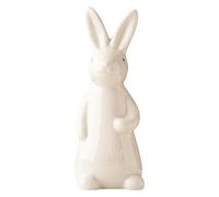 BCOATH Large White Ceramic Bunny Decor Ornament for Outdoor Garden, Standing Rabbit Figurine Craft, Easter Table Accent and Home Party Decoration