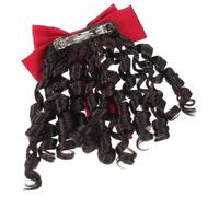 BCOATH Lightweight Long Wavy Hair Bow Clip for Women Made of High Temperature Silk Fabric, Blends with Hair for Party and Photo Shot Accessories