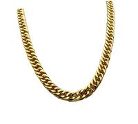 BCOATH Men's Imitation Golden Necklace Chunky Chain Ornament Stylish Curb Design for Casual Party Wear for Boys and Boyfriends