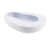 BCOATH Metal Bedpan for Elderly and Disabled Portable Bedpans for Women and Men Secure Fit with Anti-Spill Design Lightweight and Easy to Clean for Home Hospital and Care Facilities