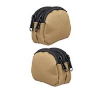 BCOATH Mini Coin Purse and Earphone Organizer Bag Set, Portable Small Zipper Pouch for Keys, Cards, and Mobile Phone Storage, Mud Color, 2pcs, Practical Wallet for Travel and Everyday