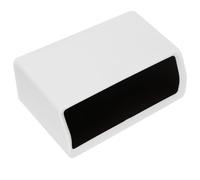 BCOATH Mini Plastic Wastepaper Basket for Desktop Use, White PP Bin | Odor Containment, Fits Small Spaces, for Tissues and Cigarette Ash, Home Office Use