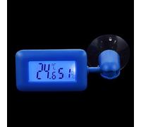 BCOATH Mini Reptile Thermometer and Hygrometer with 360° Rotatable Suction Cup, Blue Electronic Temperature Measuring Device for Terrariums and Leopard Gecko Tanks