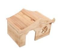 BCOATH Mini Wooden Hamster Hut Small Animal Hideout Wooden Guinea Pig Cabin for Chinchillas Gerbils and Squirrels Wear-resistant Smooth Texture Pet House for Sleeping and Playing