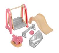 BCOATH Miniature Doll House Playground Accessory Set with Rocking Horse, Slide, and Mini Swing - Dollhouse Decor for ’ Pretend Play and Collectible Scene Props