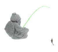 BCOATH Miniature Fisherman Figurine Elegant Bonsai Decor for Fish Tanks Landscape Ornament Resin for Indoor and Outdoor Decoration