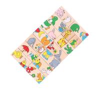 BCOATH Montessori Animal Domino Blocks Puzzle for Early Education Color Recognition Creativity Development Birthday