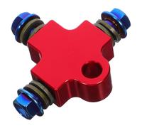 BCOATH Motorcycle Brake Hose Adapter Extended Dual Front Disc Brake Line Splitter Hydraulic Tee Connector with Titanium Burnt Bolts Vibration Versatile Upgrades Random Color