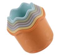 BCOATH Multi-color Bunny Cups for Rabbits Food-grade Stacking Bowls Safe Feeding Interactive Play for Slow Eating Gift for Rabbit Owners