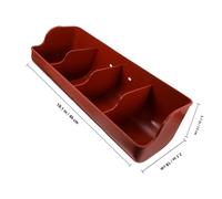 BCOATH Multi-compartment Pig Feeder Trough with 4 Slots, Heavy Duty Livestock Feeding Holder for Piglets and Goats, Mountable Red-brown Feed Bucket for Farmhouse and Nursery Use