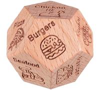 BCOATH Multi-sided Wooden Food Decision Cube for Couples Boxwood Dinner Decider with Clear Letters Fair and Fun Game for Romantic Meals and Dinner Planning