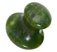 BCOATH Mushroom-Shaped Jade Facial Stones Gua Sha Scraping Tool Natural Green Jade Massage Rock for Face and Body Therapy Spa Relaxation and Skin Care