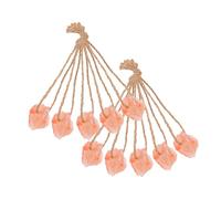 BCOATH Natural Pink Salt Lick Blocks for Horses and Livestock, Mineral Salt Chew Toys, 10pcs 30-50g Each, Suitable for Cattle, Deer, Goats, and Small Pets