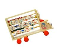 BCOATH Natural Wooden Counting Colorful Beads Abacus Educational Math Learning Aid for Early Development and Hand-brain Coordination