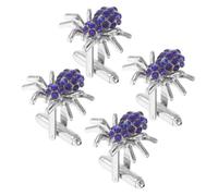 BCOATH Novelty Spider Cufflinks Stylish French 2 Pairs for Men, Alloy and Rhinestone Material, Easy Daily Replacement and Stay in Place, for Office Hours and Creative Industry