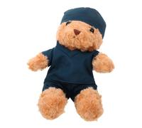 BCOATH Nurse Bear Plush in Detailed Scrub Outfit for Graduation Soft Plush Graduation Bear with Expressive Eyes and Flexible Limbs Present for Medical Students and Healthcare Enthusiasts