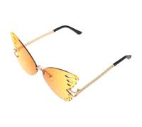 BCOATH Oversized Butterfly Sunglasses and Metal Frame with Gradient Tinted Rimless Shades Stylish Fashion Eyewear Featuring Comfortable UV Protection for Women for Dates and Shopping