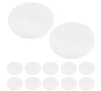 BCOATH Painting Rocks for Decorative DIY Projects and Beginners 12pcs Round Natural Smooth Stone with Hole Flat White Pebbles 1.97 Inch Drilled Craft Stones for Jewelry Making