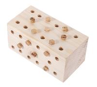 BCOATH Parrot Bite Natural Pine Wood Block Bird Chewing Puzzle Foraging Plaything Safe Wear-resistant for Parakeets Cockatiels and Birds