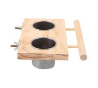 BCOATH Parrot Feeding Cup Double Bowls Easy to Clean Bird Feeder for Water and Food for Macaws Cockatiels and Other Pet Birds
