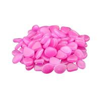 BCOATH Pebble Stones 2-3cm Aquarium Glow the Dark 100pcs, Non-toxic Resin Cobblestones Luminous Gravel Fish Tank Yard Decoration for Garden Pathway