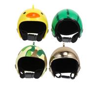 BCOATH Pet Helmet 4pcs Chicken Helmets Adjustable Straps Bird Hat Headgear Fun Adorable Design