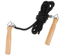 BCOATH Physical Education Equipment Weighted Jump Rope with Triangular Wooden Handle and Smooth Polypropylene Fiber Rope for Outdoor Exercise