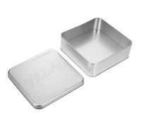 BCOATH Pink Square Tinplate Candy Storage Box with Flower Pattern, Adorable Iron Cookie Box Suitable for Christmas Decoration in Department Stores and Boutiques