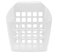 BCOATH Plastic Hay Holder for Rabbits Large Capacity Basket, Convenient Food Feeding Rack Preventing Waste, Suitable for Rabbits and Chinchillas, White Flat Bottom Design