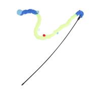 BCOATH Plush Ball Cat Teaser Wand with Bell Interactive Kitten for Indoor Play Soft Cozy Material Promotes Exercise and Independent Fun at Home and Pet Shops Blue Ocean World Design