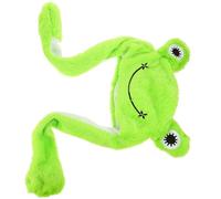 BCOATH Plush Frog Hat with Moving Ears Lightweight Cartoon Cosplay Cap for Party Costume Birthday Fun Animal Headwear for Adults
