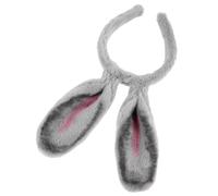 BCOATH Plush Rabbit Ear Hairband with Long Gray Ears and Adults, Comfortable to Wear and Secure Fit Fabric Headband, for Pretend Play and Easter Party Cosplay