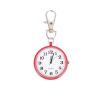 BCOATH Pocket Watch Pendant Retro Style Glass and Alloy Material Vintage Red with Chain Necklace Press to Open Case, Keeps Proper Time for Men and Women for Daily Life and Parties