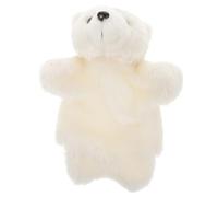 BCOATH Polar Bear Hand Puppet Soft Plush Animal Finger Puppet for Role-play Storytelling Theater Teaching Interactive Play Enhances Motor Skills and Communication