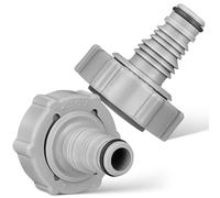 BCOATH Pool Vacuum Hose Connector 32Mm Adapter 2Pcs Compatible with Bestway P6H1419 PE Grey for Pool Drain Hose Connection