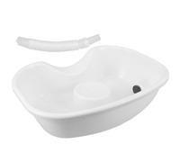 BCOATH Portable Bedside Hair Washing Basin for Bedridden Patients Enhanced Head and Neck Support Impact-Resistant Shampoo Bowl for Elderly Pregnant Women and Disabled White with Standard