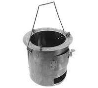 BCOATH Portable Charcoal and Wood Burning Stove with Handle Outdoor Heating Stove for Camping Bbq Ventilated Design for Efficient Combustion Compact for Home and Travel Cooking