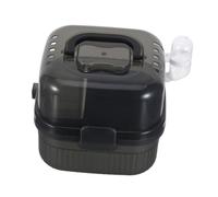 BCOATH Portable Double-Layer Plastic Pet Carrier for Small Animals, Hamsters, and Guinea Pigs - Black Travel Cage with Handle, Lightweight Small Animal Transport Box for Travel and