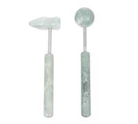 BCOATH Portable Muscle Massage Hammers Relax Your Body Easily for Body and Face 2pcs Handheld Jade Massage Tools with Aluminum Alloy Material for Neck and Muscle Relief
